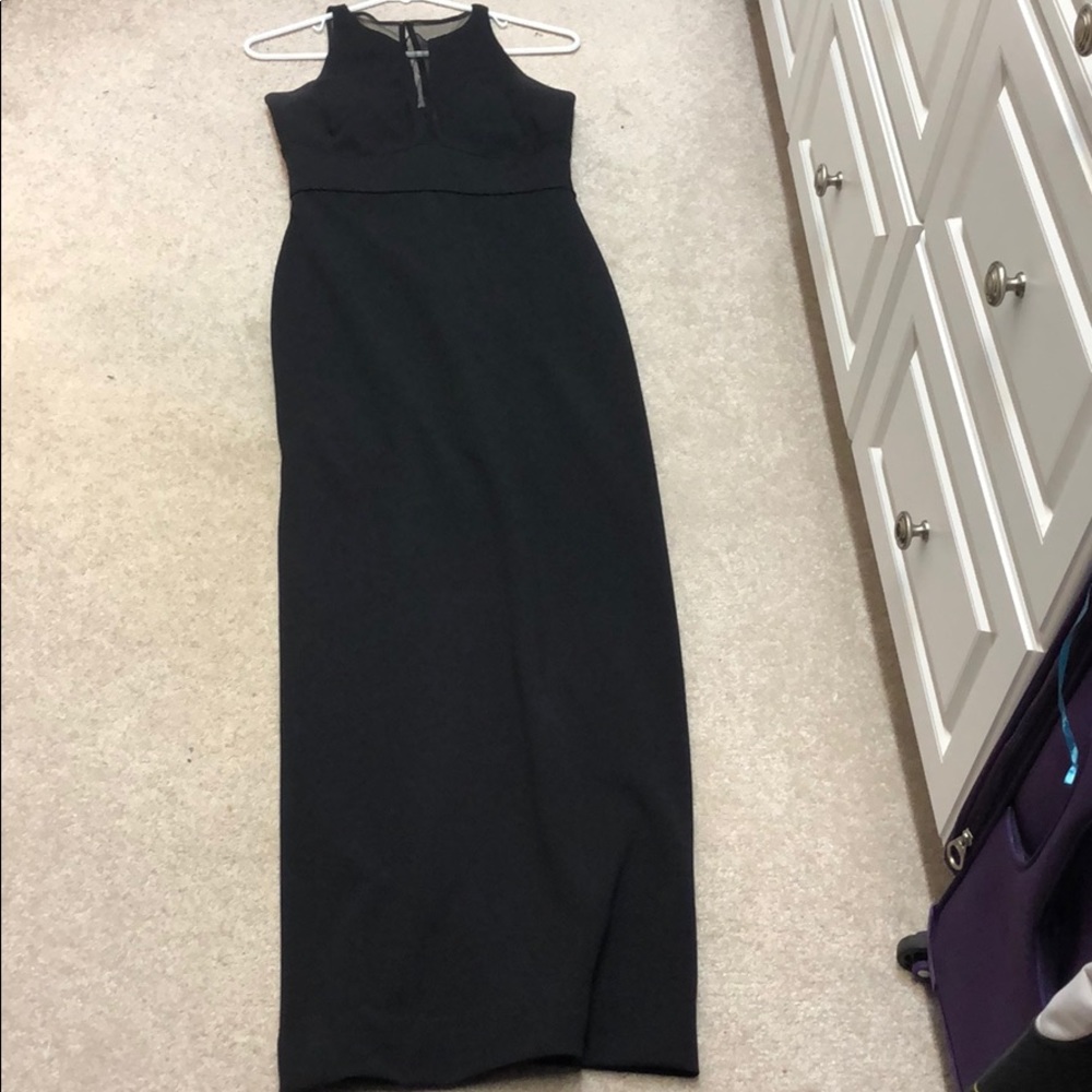 Aidan mattox brand long black dress